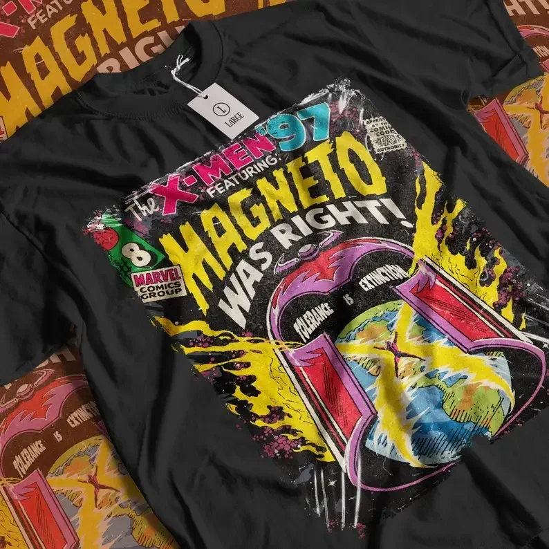 Aesthetic Magneto Was Right - Marvels X-Men 97 Vintage Mutant Superheroes Movie Streetwear  Unisex Short Sleeve T-Shirt