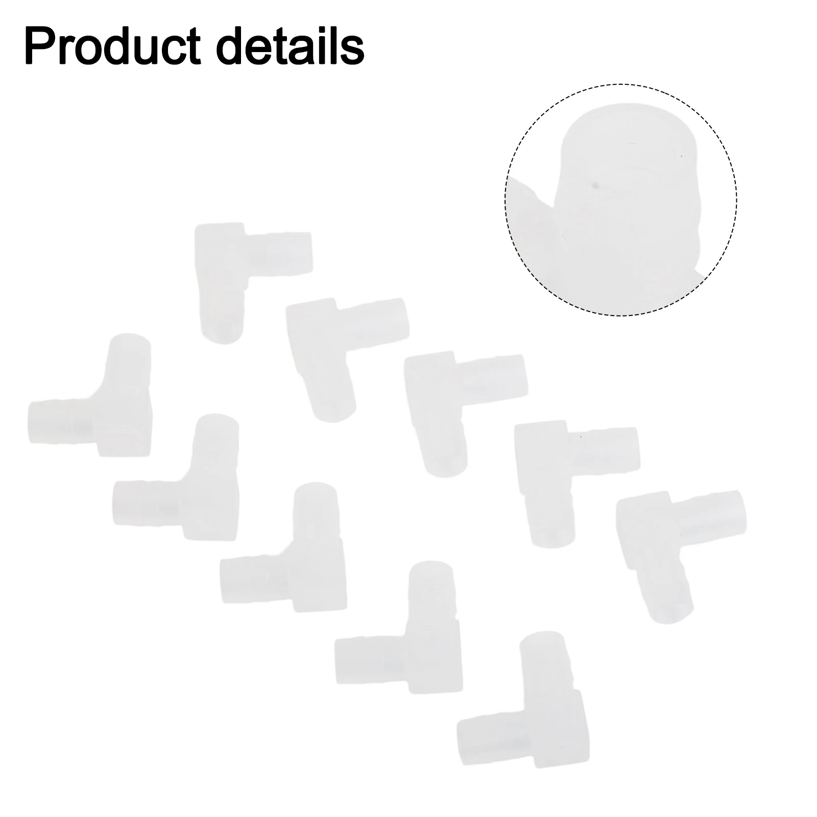 10mm Size Elbow Hose Barb Elbow Adapter For Silicone Pipes Connector Semi-transparent Color Efficient Installation