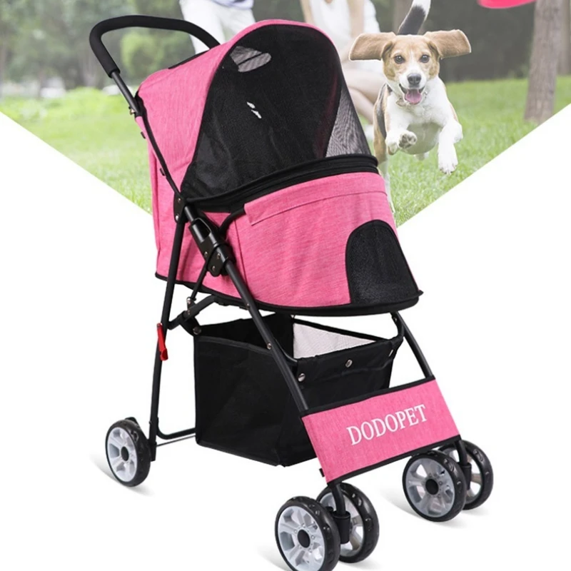 

Pet Stroller Dog and Cat Outdoor Stroller Teddy Bear Folding Stroller Straight Design Pet Mobility Pet Transport