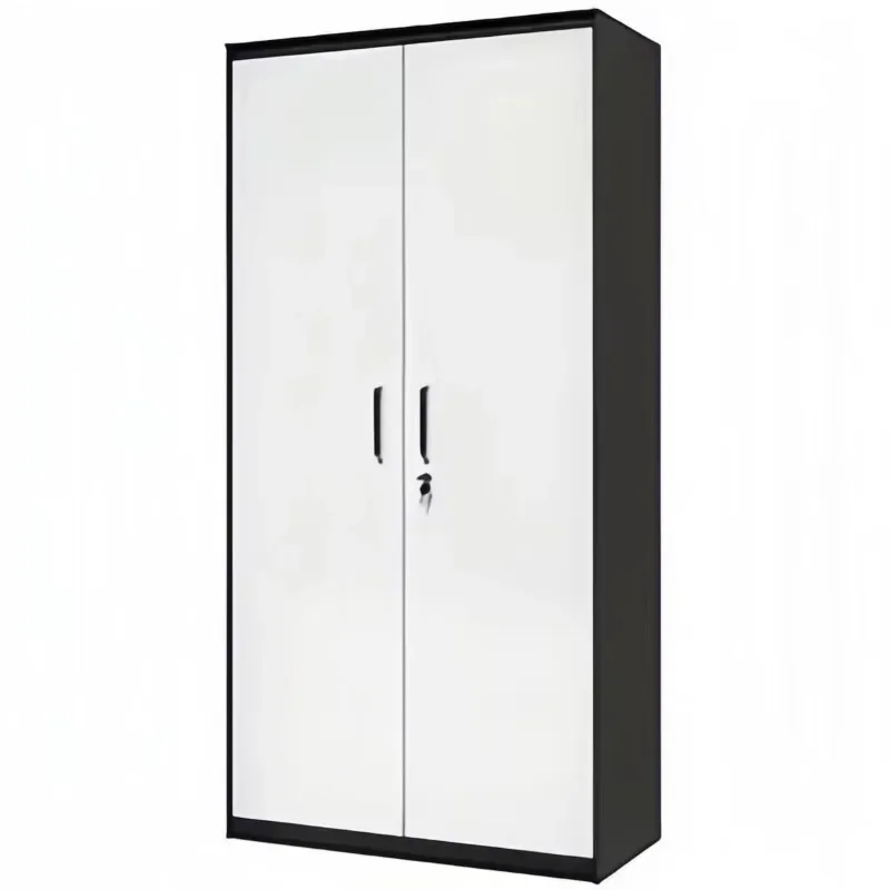 Office Metal Tall Garage Storage Cabinet Adjustable Shelves Locking 2 Doors Steel Cupboard Filing Cabinet