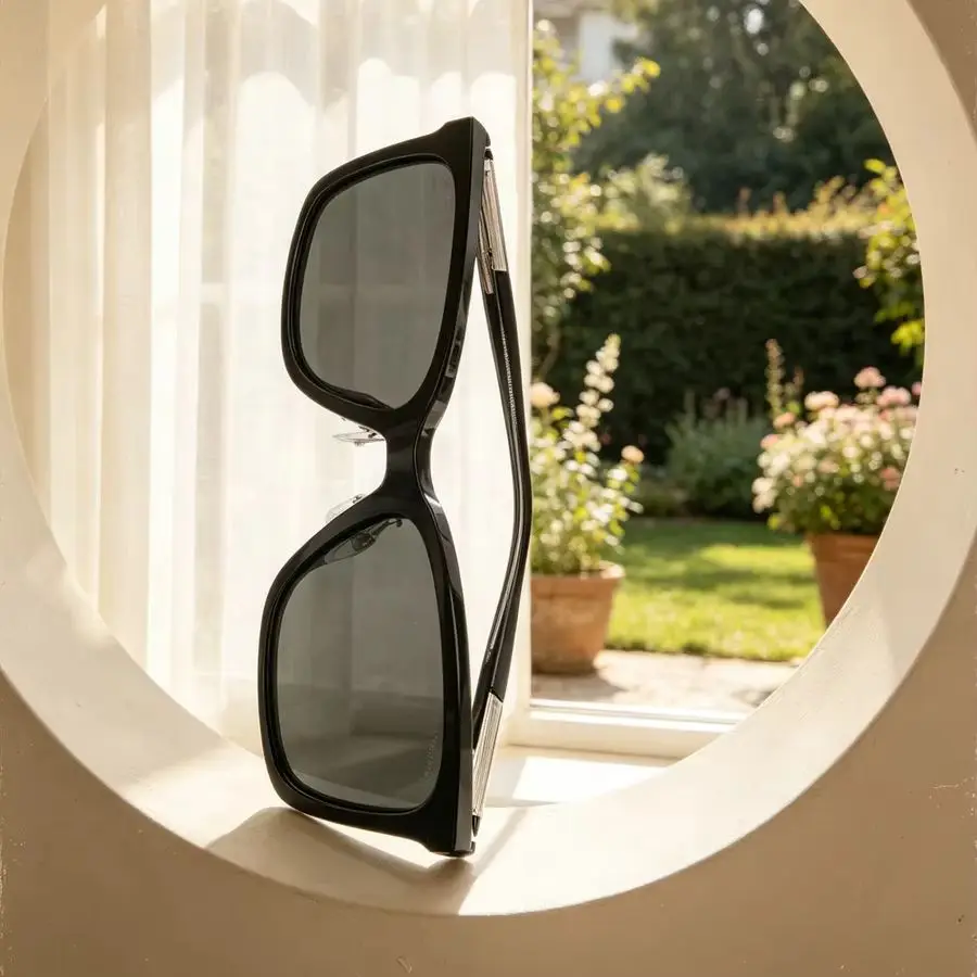 Emporio Armani EA4226D Square Sunglasses Black Acetate Frame Dark Grey UV400 CAT.3 Lens Men Driving Fashion Shades 0EA4226D-5017