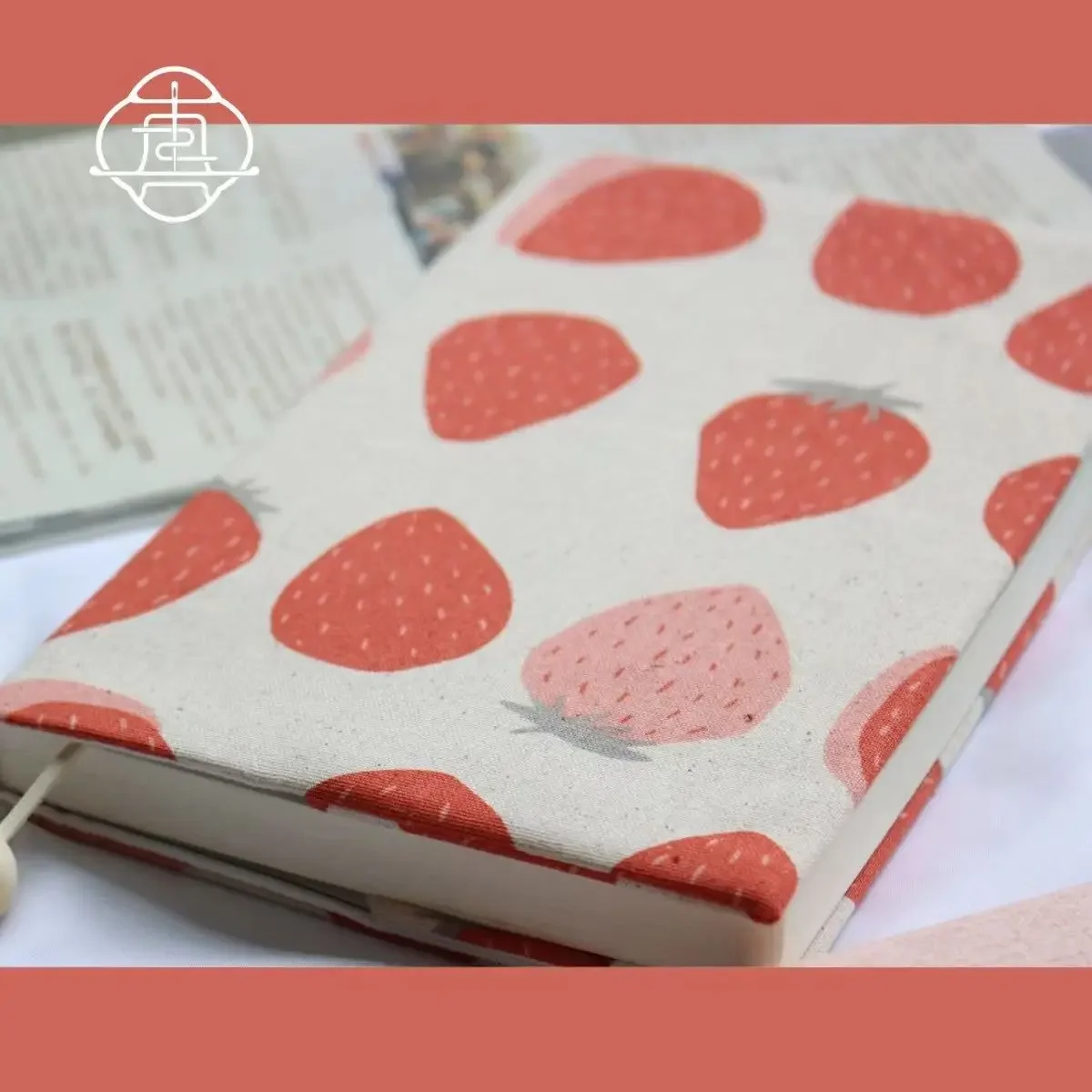 【Strawberry Cake】Original Handmade A5 A6 Notebook Covers Protector Book Sleeve Crafted Fabric Products Diary Cover，in Stock