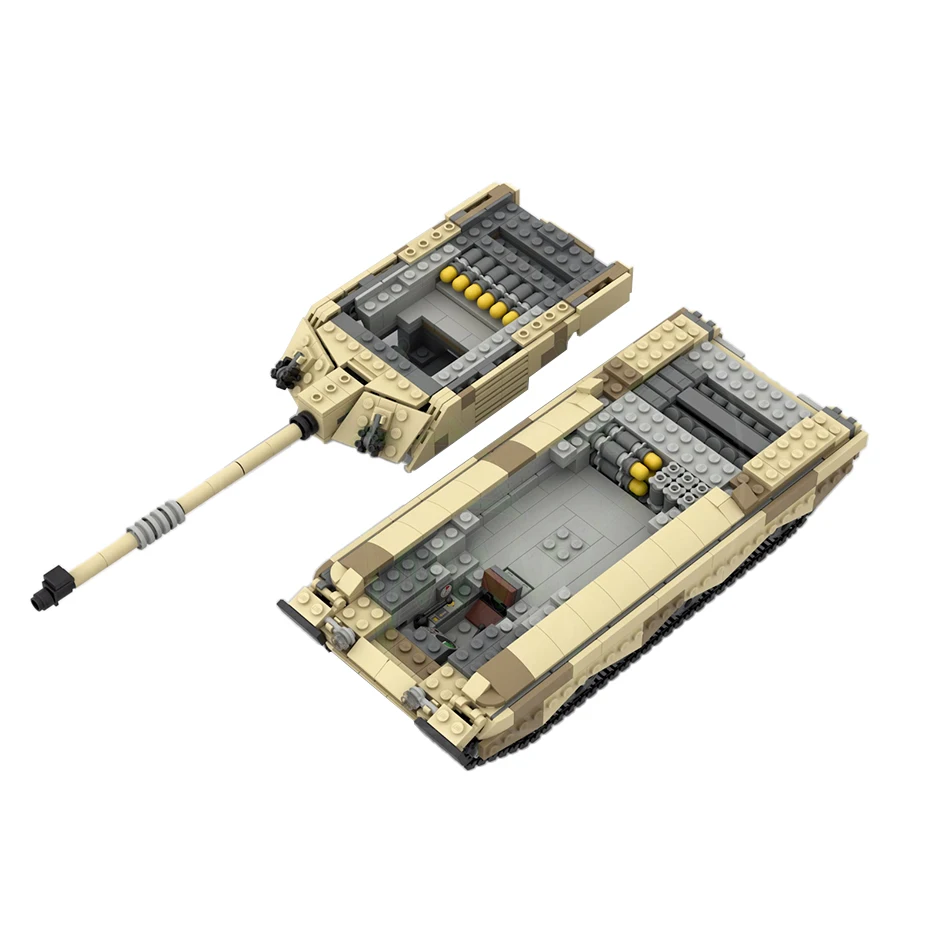 WW2อาวุธ Series Challenger 2รถถัง MOC อาคารบล็อก DIY อิฐหุ้มเกราะติดตามของเล่นของเล่น