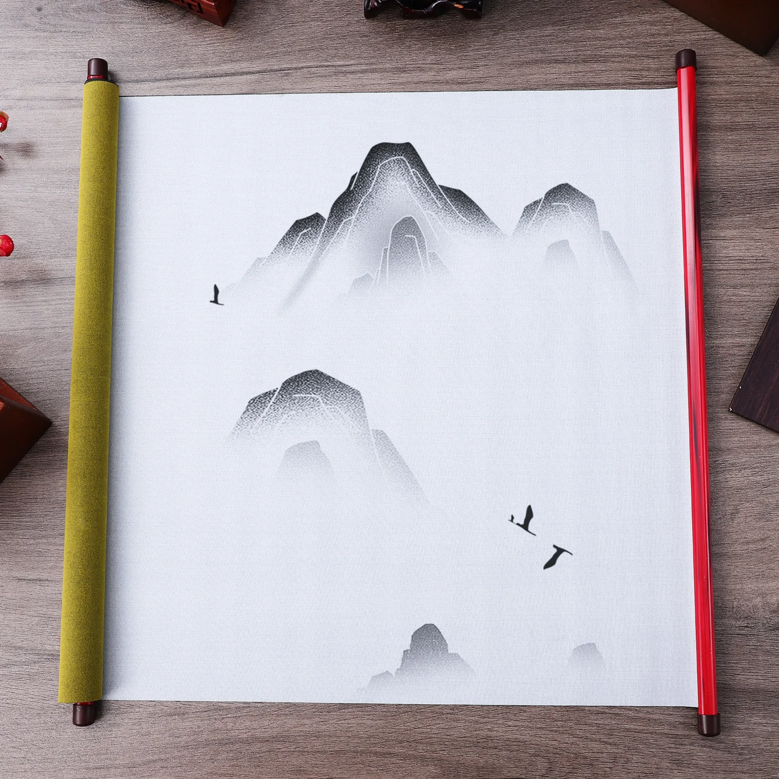 

Blank Water Writing Cloth Reusable Calligraphy Practice Scroll for Chinese Painting and Art Training Portable Wall Hanging