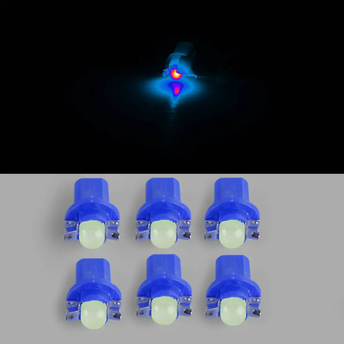 6Pcs Ice Blue Car Led Speedo Gauge Instrument Panel Dash Dashboard Light Bulb 12V 0.13A Fit For Land Rover Defender 90 110 TD5