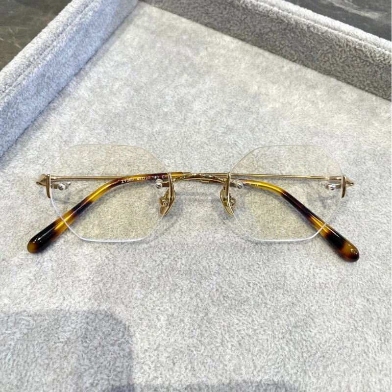 Titanium Eyeglass Frames Rimless Glasses Men Women Eyewear Myopia Prescription glasses