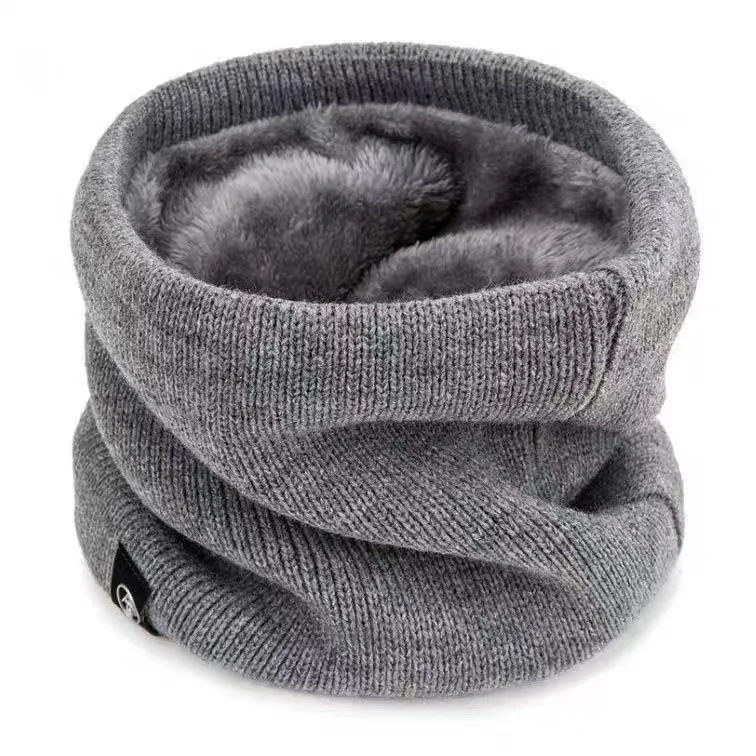 2025Men's and women's knitted solid color scarf Warm thickened neck scarf Ski mask cold warm scarf Ski hiking bike