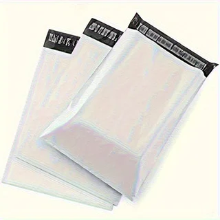 25 Pcs White Polyester Shipping Bags, Heavy Duty Self-Seal Waterproof Mailing Pouches, Extra Large Size for Big Parcels, Commerc