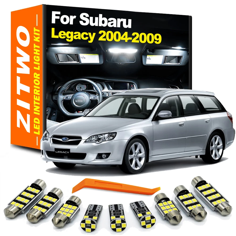 ZITWO 15Pcs Full LED Interior Dome Reading Light Kit For Subaru Legacy Sedan Wagon 2004 2005 2006 2007 2008 2009 Courtesy Bulb