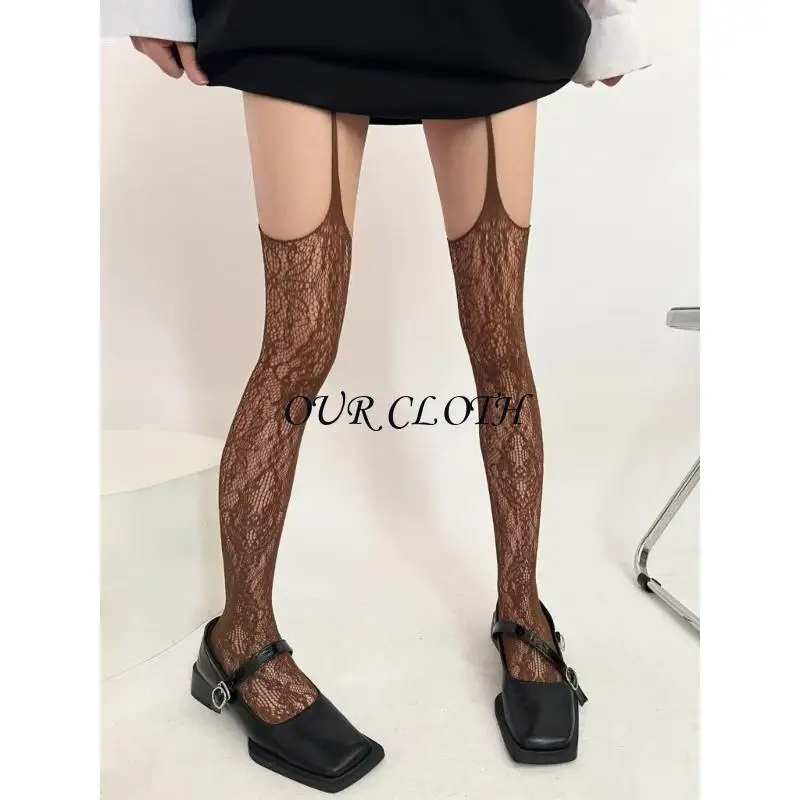 النساء شأن السمكة السمكة الجوارب الساحلية الشرير زهرة الدانتيل الحزام الحزام الجوارب جوارب Y1AC