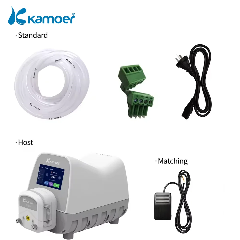 Kamoer UIP E High Flow Peristaltic Pump 0.5-1500ml/min with Touch Screen AC100-240V for Filling,Dispensing,Lab Chemical Transfer