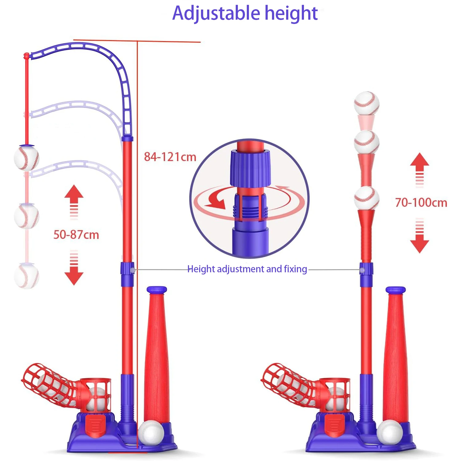 Children's Baseball Launcher Training Set Children Baseball Machine Parent-Child Interaction Outdoor Sports Training Baseball Ma