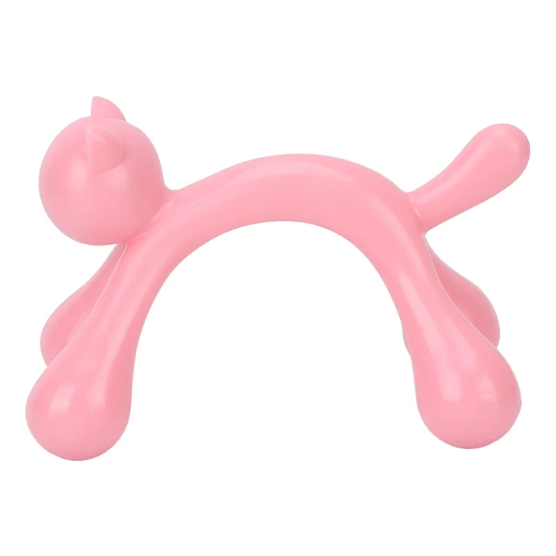 Massage Tool Safe Odorless ABS Material Kitten Shape Ergonomic Design Light Portable Pressure Point Massager For HomePink