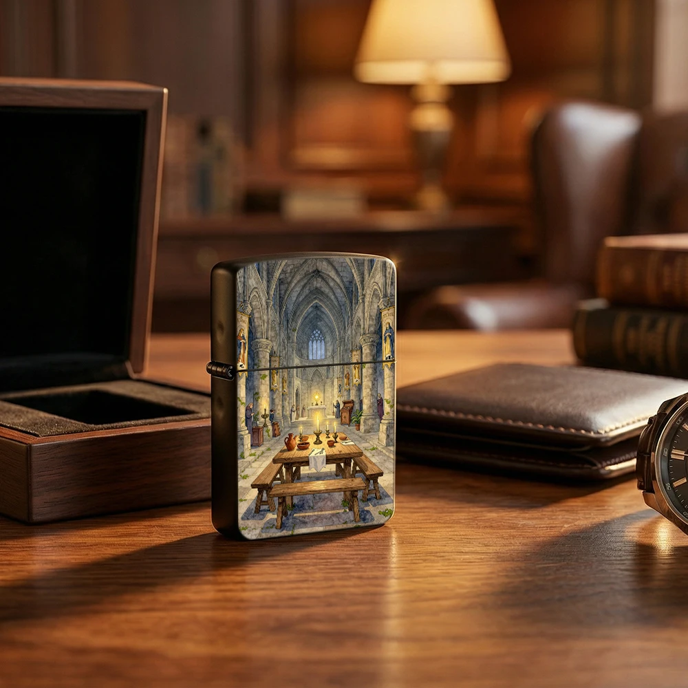 Vintage Collectible Lighters - Briquet vintage à couvercle rabattable, motif