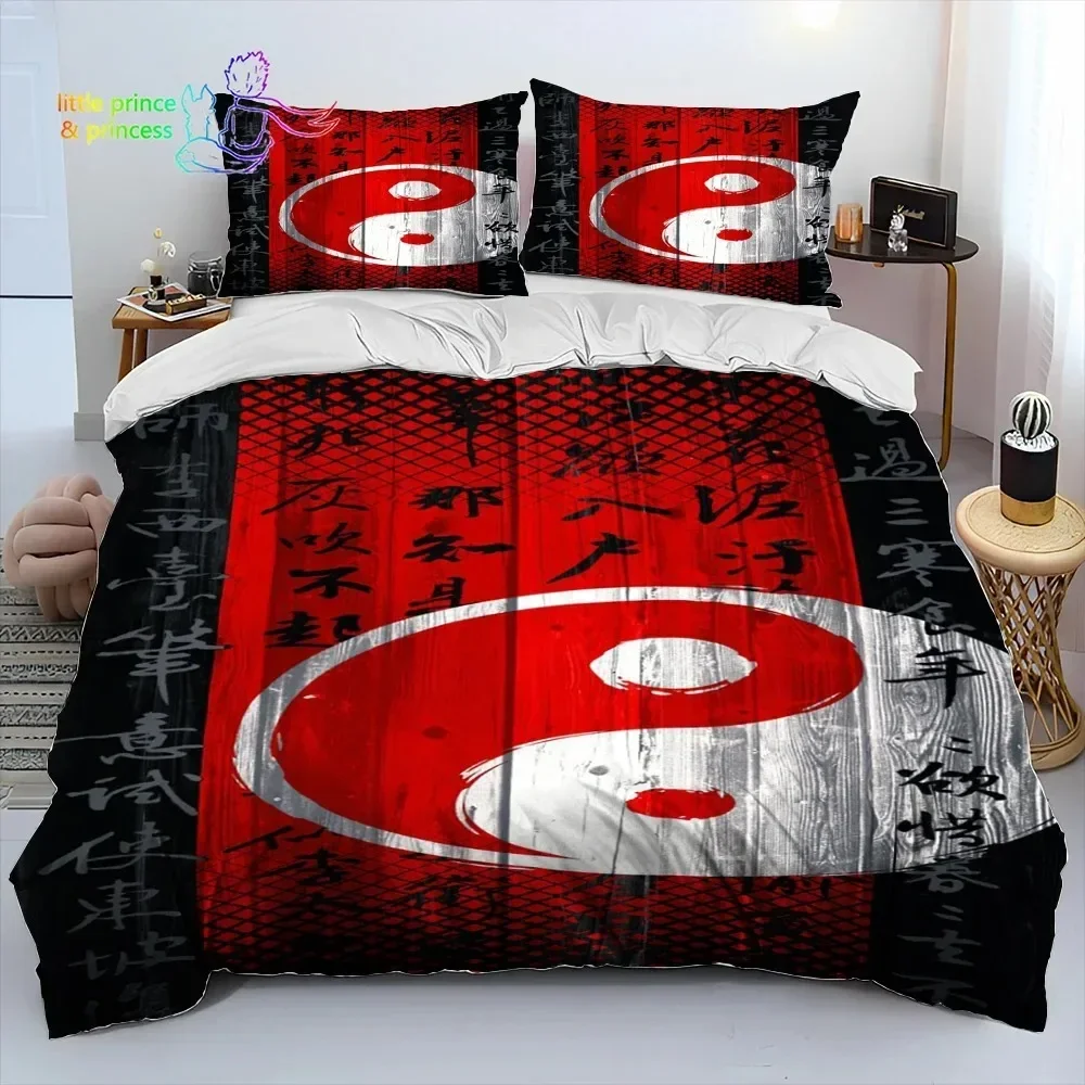 3D Print Chinese Tai Chi Bagua Yin Yang Bedding Set Single Twin Full Queen King Size Bed Set Adult Kid Bedroom Home Decor