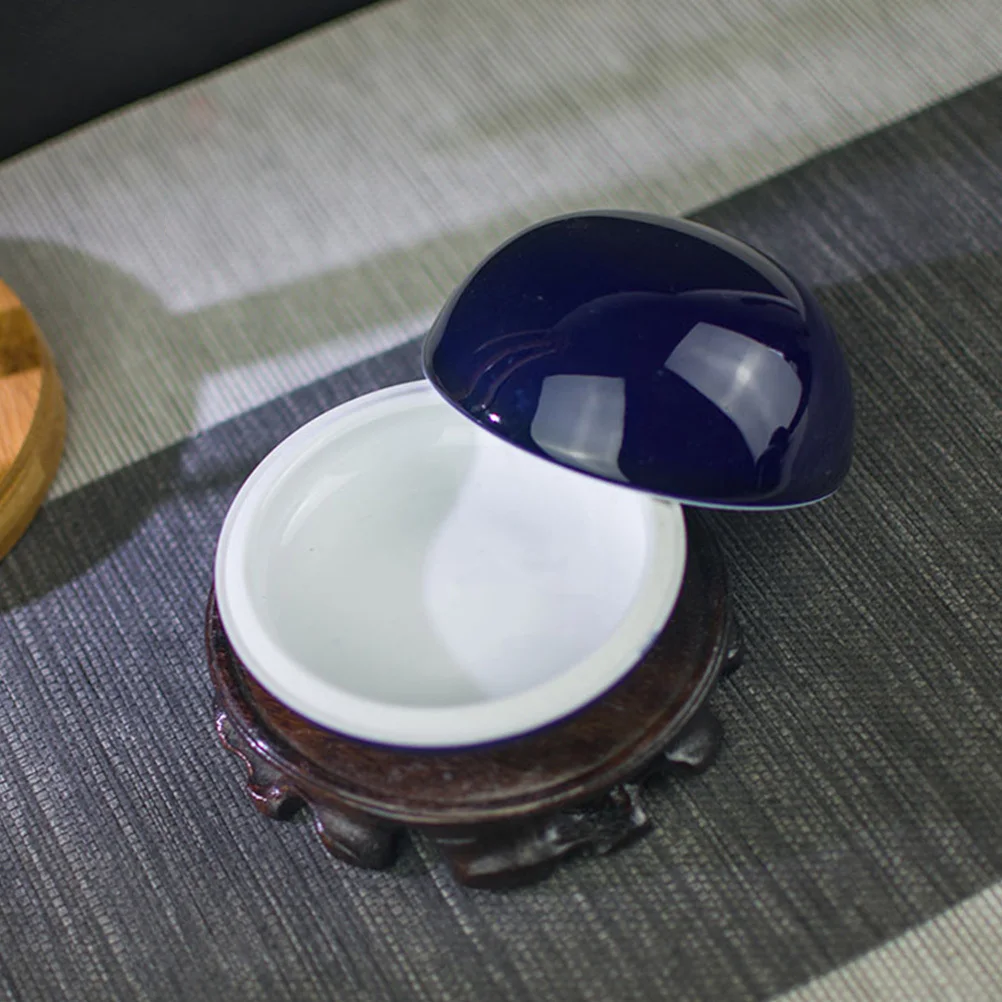 Chinese Inkpad Storage Box High Quality Porcelain Material Smooth Finish Easy Maintenance Creative Unique Design for Calligraphy