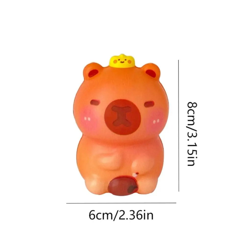 Morbido giocattolo sensoriale Capibara Giocattolo da spremere Rimbalzo lento Giocattolo di agitazione Giocattolo di agitazione del fumetto PU 3D Pizzico Giocattolo di decompressione Kid