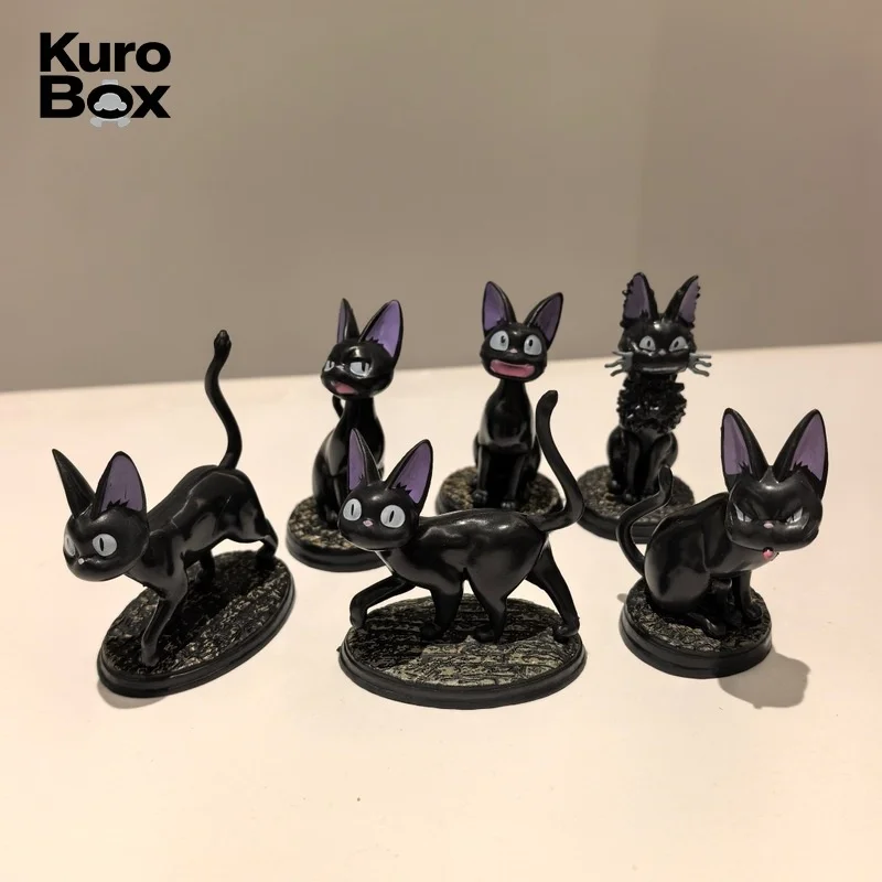 Figuras de Gato Jiji, Accesorios de Anime, Adorable Gato Mágico Negro, Decoración de Escritorio, Adorno para Pastel, Decoración de Mesa para el Hogar y la Oficina, para Fanáticos del Anime