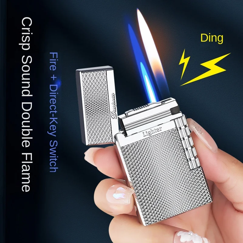 Classic Retro Sound Sand Metal Grinding Wheel Lighter Mini Butane Gas Lighter Cigarette Lighters Gift Smoking Accessories NEW