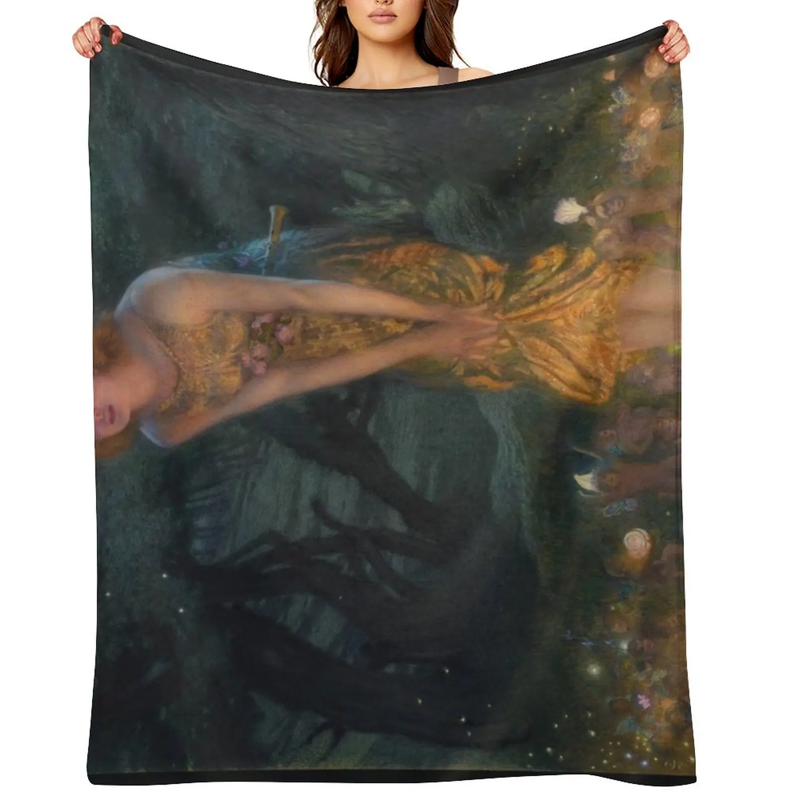 

Midsummer Eve Edward Robert Hughes fairies mythology fantasy Throw Blanket Thermal Soft Beds Blankets