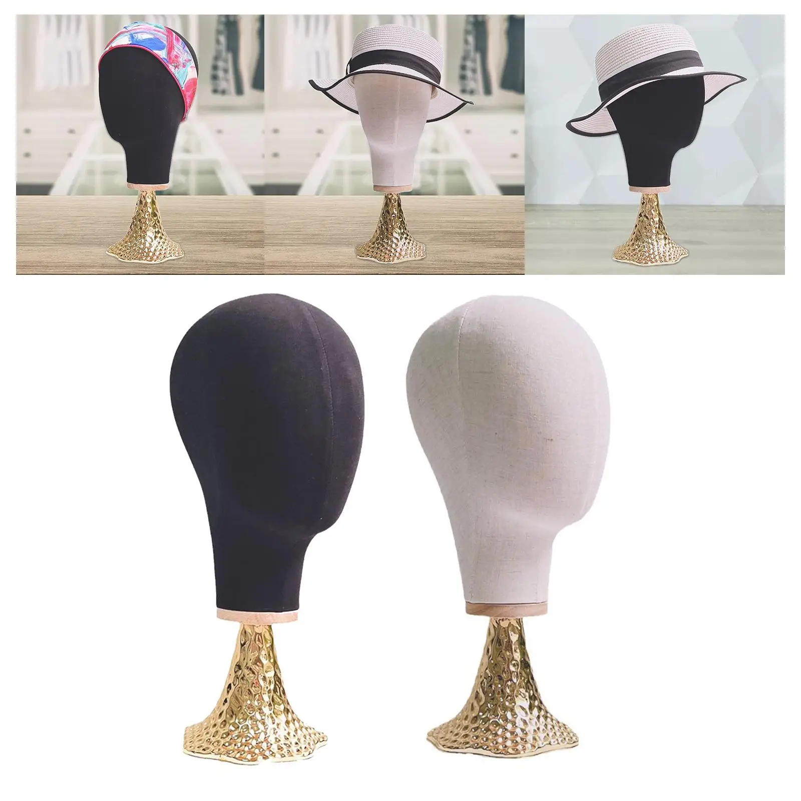 Mannequin Head Wig Stand, Detachable, Home Decor, Stable, Display Wig Display Holder for Home Personal Use