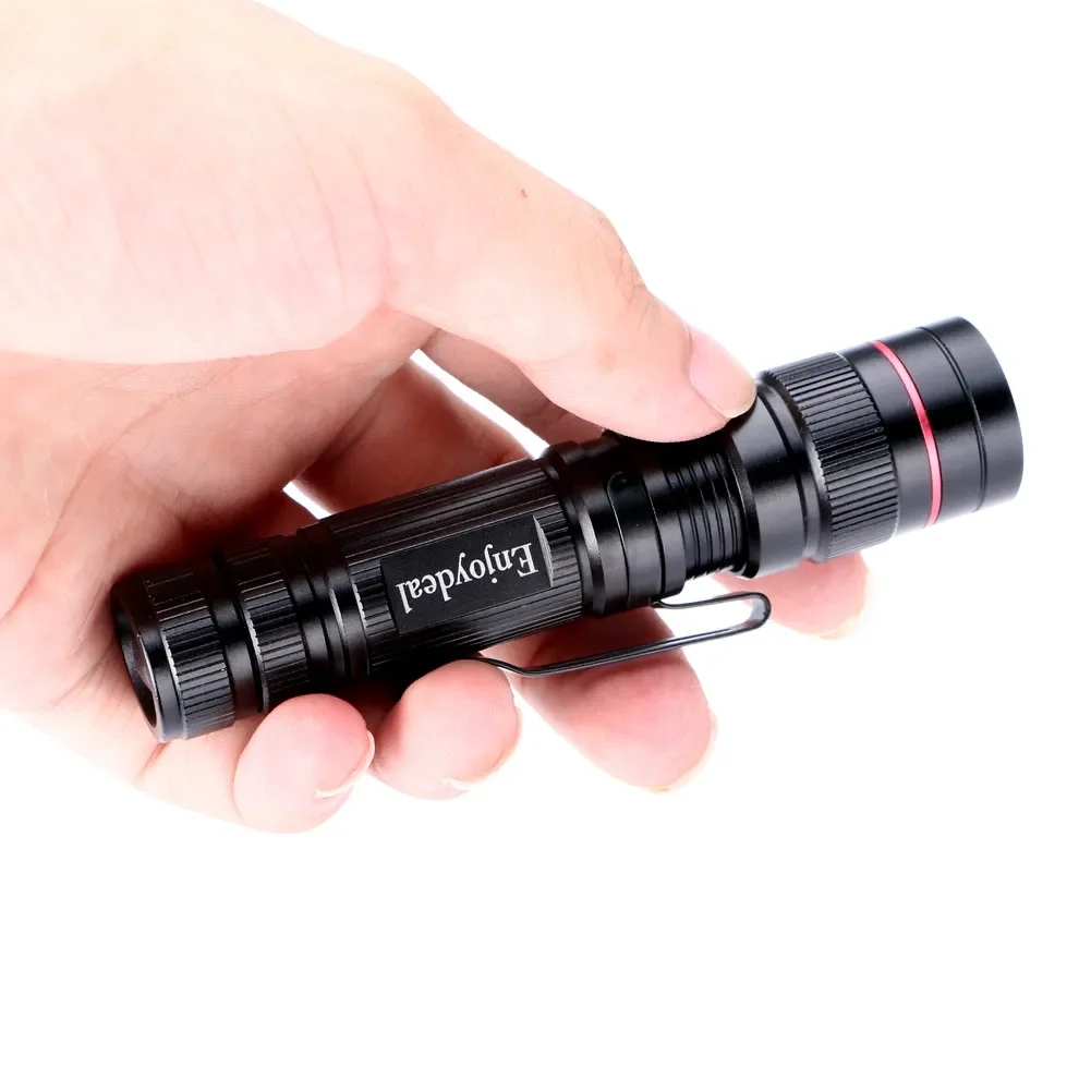 

2000 Lumens LED Mini Flashlight Zoomable Tactical lanterna Focus Torch fishing Camping Bicycle Light AA/14500 Battery