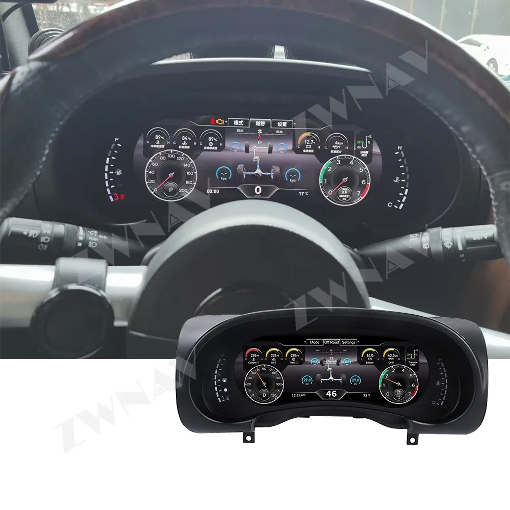 عداد المسافات LCD مقاس 12.3 بوصة لسيارة جيب رانجلر 2007 - 2010 طقم التحديث الداخلي نظام لينكس للوحة القيادة الرقمية