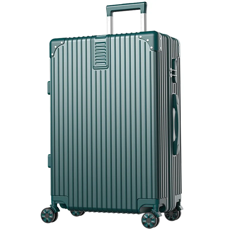 Mala de Viagem Grande Capacidade Retrô com Estética Elevada, Caixa com Senha, Bagagem de Mão Masculina com Rodas Universais e Haste Retrátil 20 Polegadas