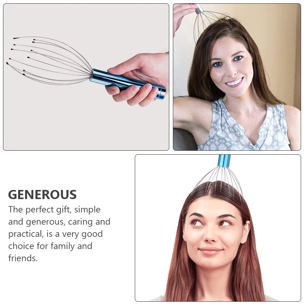 

1 шт., массажер для кожи головы, металлический коготь, прочный профессиональный инструмент для массажа головы, стимулирующий рост волос, способствующий кровообращение, зуд