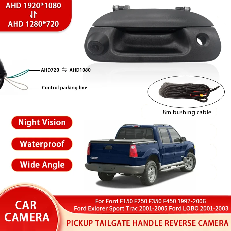 

AHD 1080P камера заднего вида для Ford F150 F250 F350 F450 1997-2006 Ford Exlorer Sport Trac 2001-2005 Ford LOBO 2001-2003