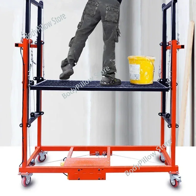 Electric lifting scaffolding 1.5M automatic folding mobile remote control indoor construction site decoration shelf new lift pla