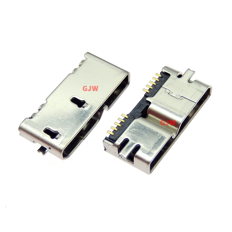 5PCS Micro USB 3.0 B Type DIP Female Socket DIP2 10pin USB Connector for Samsung Mobile Hard Disk Drives Data Interface