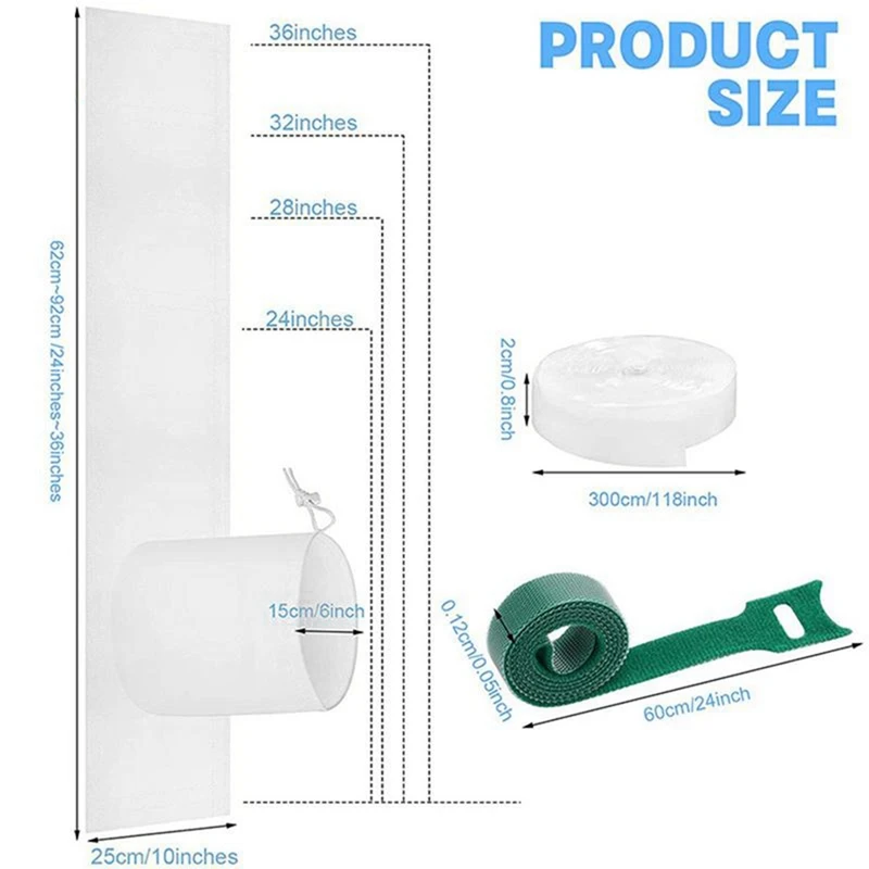 The New Air Conditioner Window Seal Kit Portable Air Conditioner Tilting Sloping Cover Window Air Conditioner Outlet Cloth