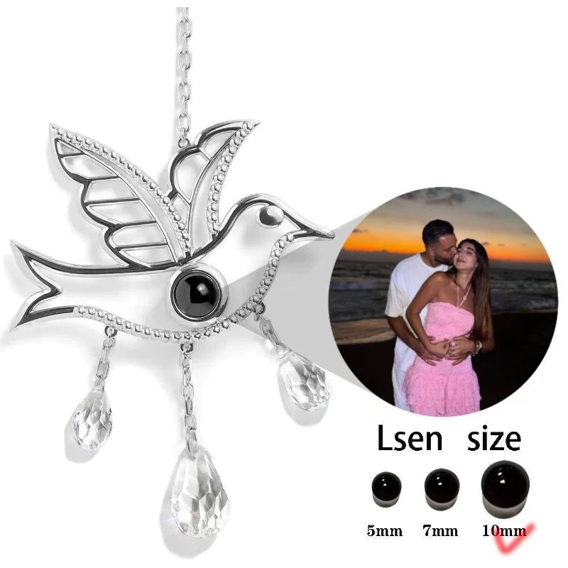 

Christmas Projection Ornament, Personalised Photo pigeon Decoration, Family Photo Hanging Ornaments, Family Memorial Xmas Gift