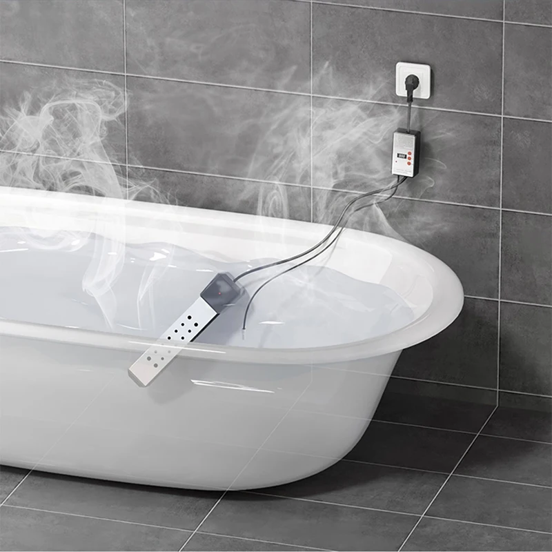 110 V/220 V 2000W ไฟฟ้าหม้อต้มน้ําองค์ประกอบความร้อนแบบพกพา Immersion Thermostatic เครื่องทําความร้อนสําหรับห้องน้ําสระว่ายน้ํา