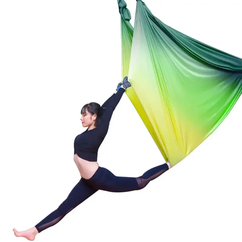 Hot Sale Multicolor Anti Gravity Wholesale  Aerial Hammock Fabric Air Yoga Swing 8m/9m/10m Aerial Hammock