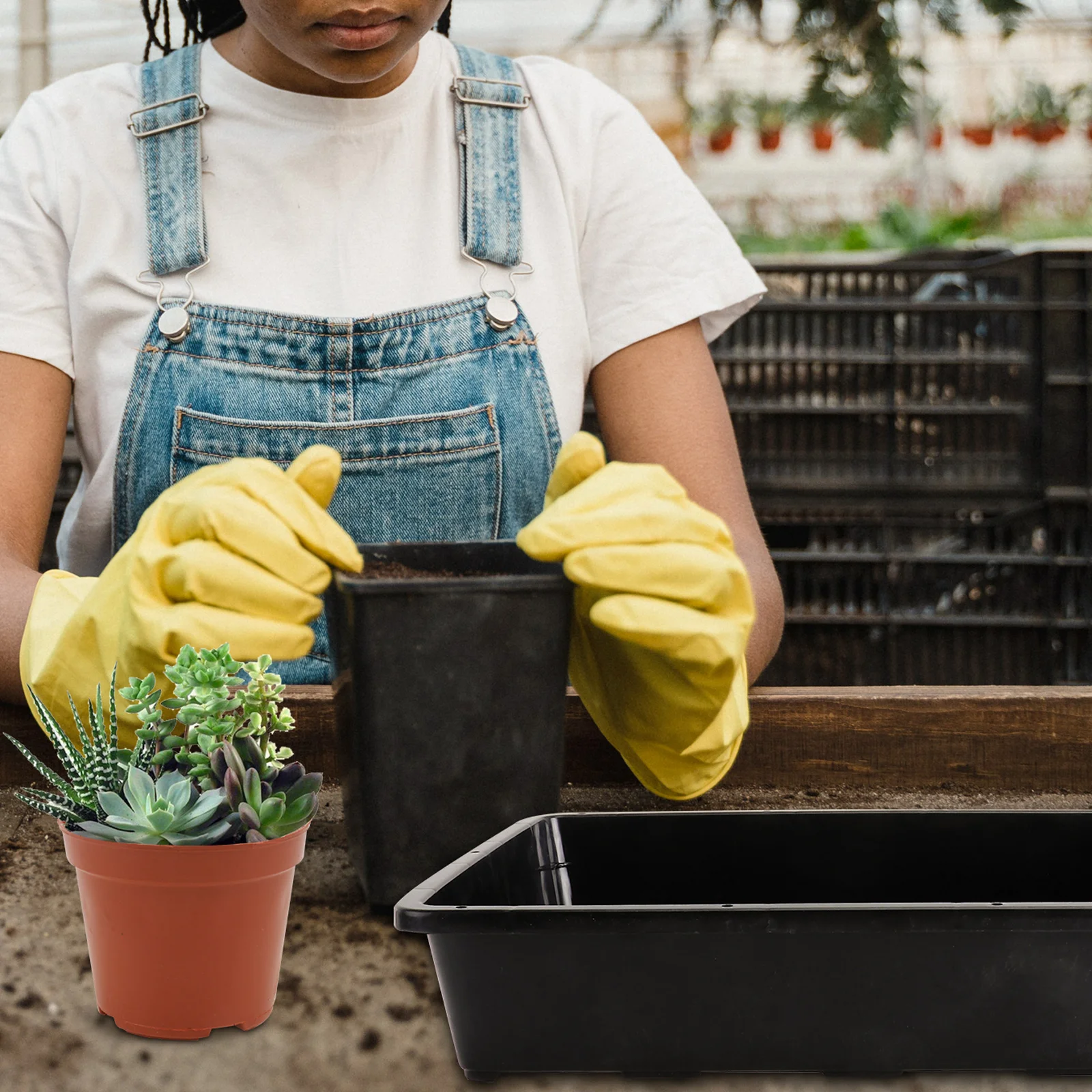 

Поднос для рассады с 15 отверстиями, 15 детских стаканчиков, горшки для растений, пластиковые контейнеры для выращивания комнатных растений, садовый плантатор, прочное дыхание