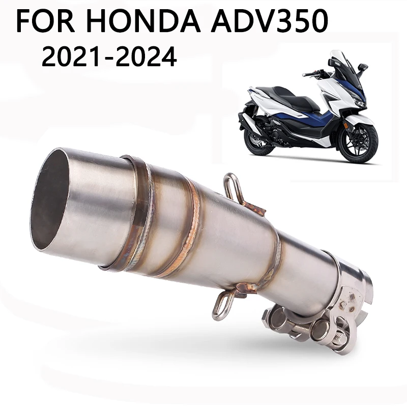 

Motorcycle Exhaust Middle Pipe Escape Scooter Stainless universal 51mm Adapter Tube For HONDA NSS350 ADV350 Forza350 2021-2024