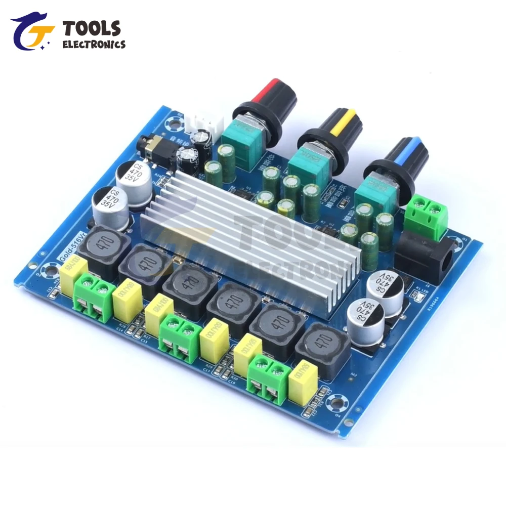 

50Wx2+100W TPA3116 2.1 Channel Amplifier Board Class D Audio Module 8-24V Stereo Subwoofer Amp for Home Theater/Car/Speaker DIY