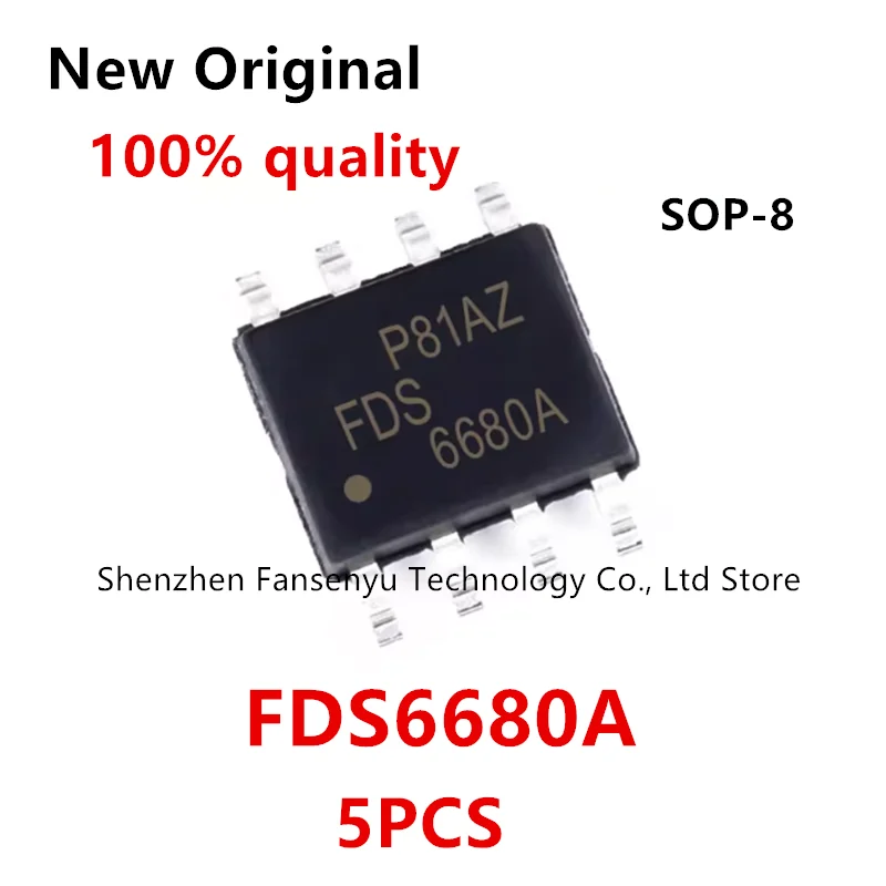 

(5piece)100% New FDS6680A 6680A sop8