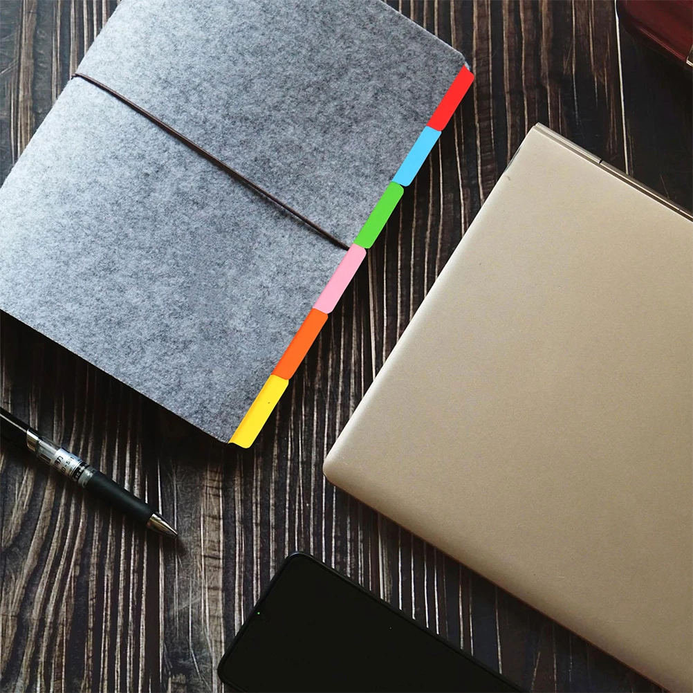 

24Pcs Binder Dividers Colored Page Markers School Organizers Classification Tabs Long-Lasting Placement Easy Management