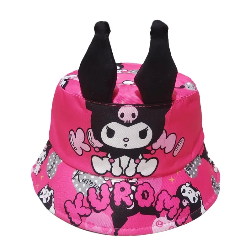 Kurome Children's Bucket Hat My Melody Cute Cartoon Basin Hat Sanrio Children's Basin Hat Sun Protection Sun Hat Girls