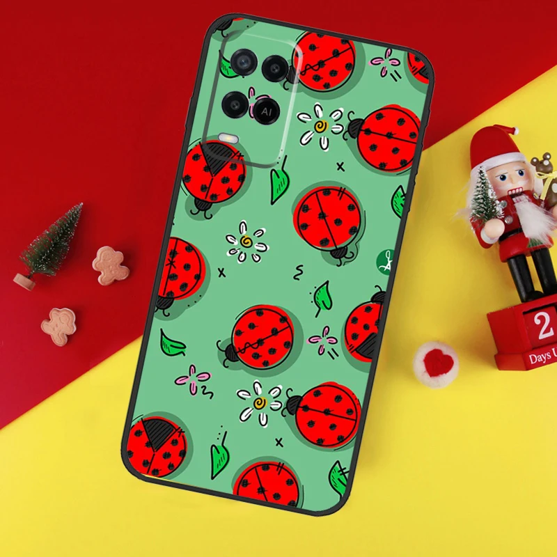 Ladybug Beetle For OPPO A53 A5 A9 A38 A78 A58 A79 A15 A17 A57 A77 A16 A76 A96 A52 A72 A94 A74 A54S Case