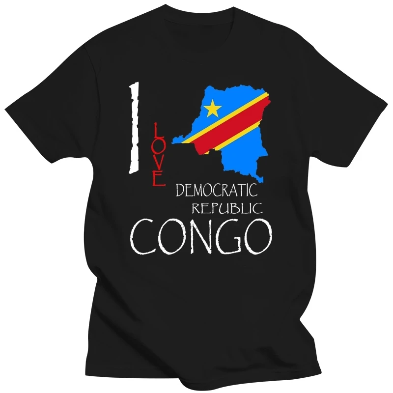 Hot Sale  CONGO DEMOCRATIC REPUBLIC I Love Culture Flag T SHIRT TEES Tee Shirt