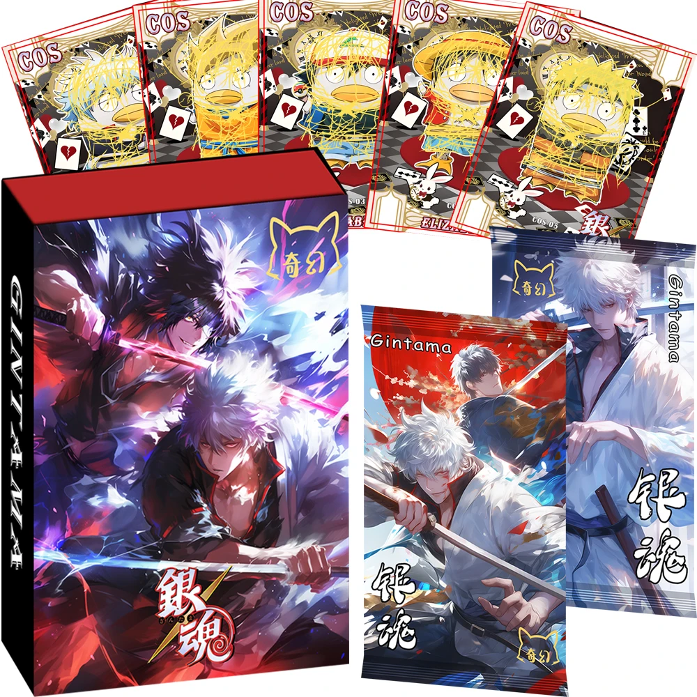 Anime Gintama Collection Card Classic Popular Charming Character Sakata Gintoki Illustration Flipping Card regalo di compleanno per bambini