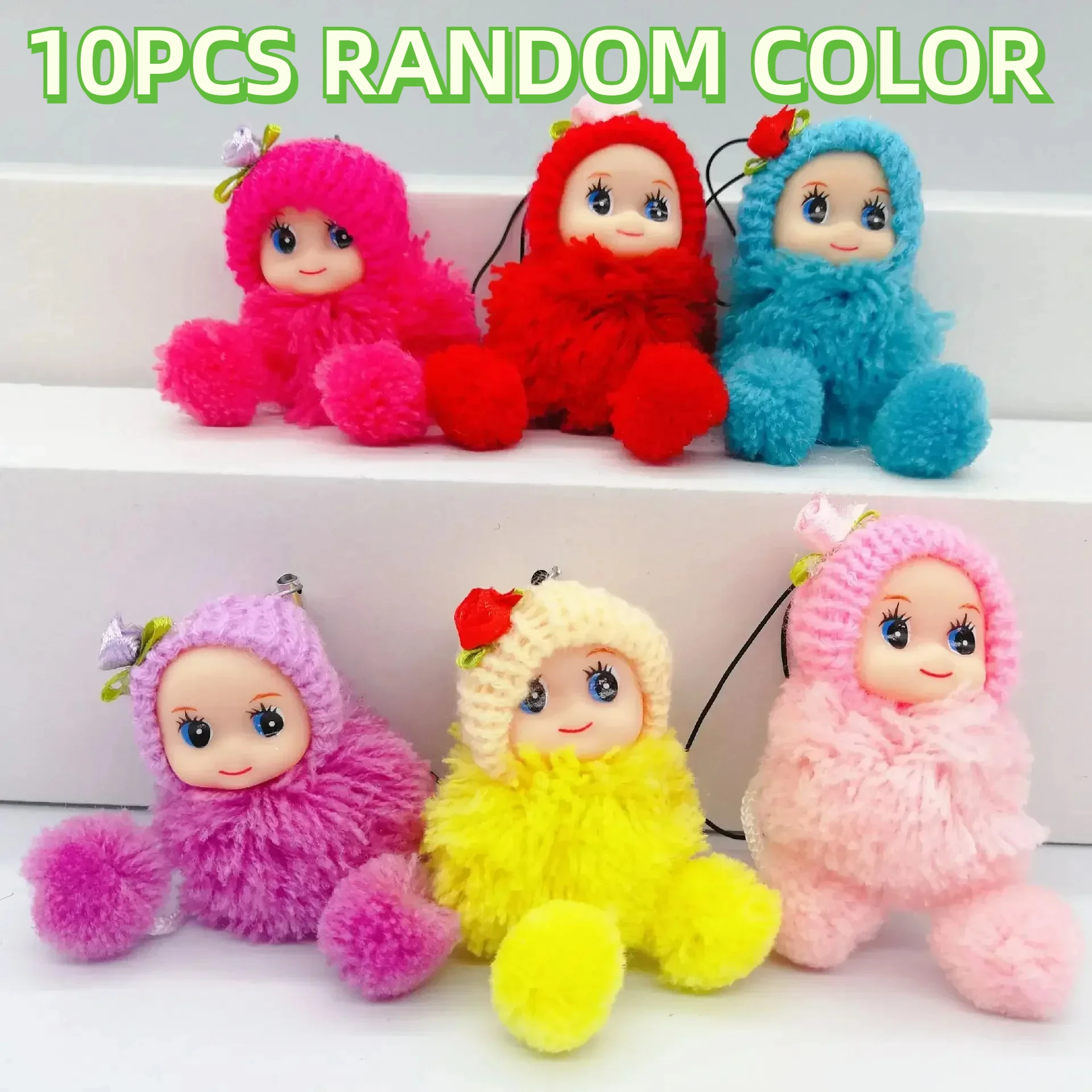 Soft Mini Interactive Doll Baby Toy for Girls Boys Small Baby Dolls Cute Bag Pendant Keychain Kids Plush Stuffed Toys Gifts