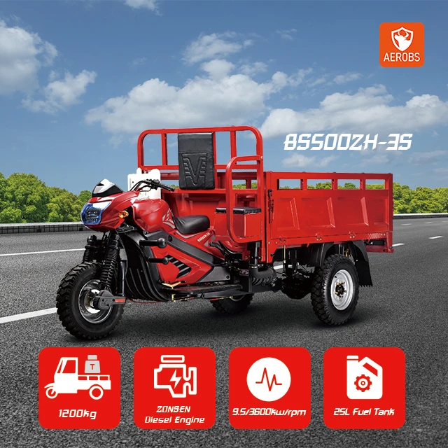 Hot Sale Open Body Motorized Diesel Tricycles New Design 3-Wheel Dumper Cargo Vehicle 3 Wheel Type