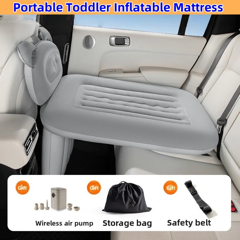 

Portable Toddler Inflatable Mattress Car Baby Inflatable Bed Electric Inflatable Children's Air Mattress For Travel Car Road