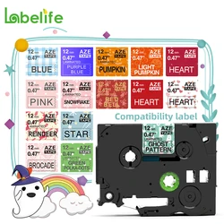 31 Colors Compatible for Brother Label Maker Tape TZe-231 Laminated tze131 tze-631 9mm 12mm Black on White Label Tape TZe-531