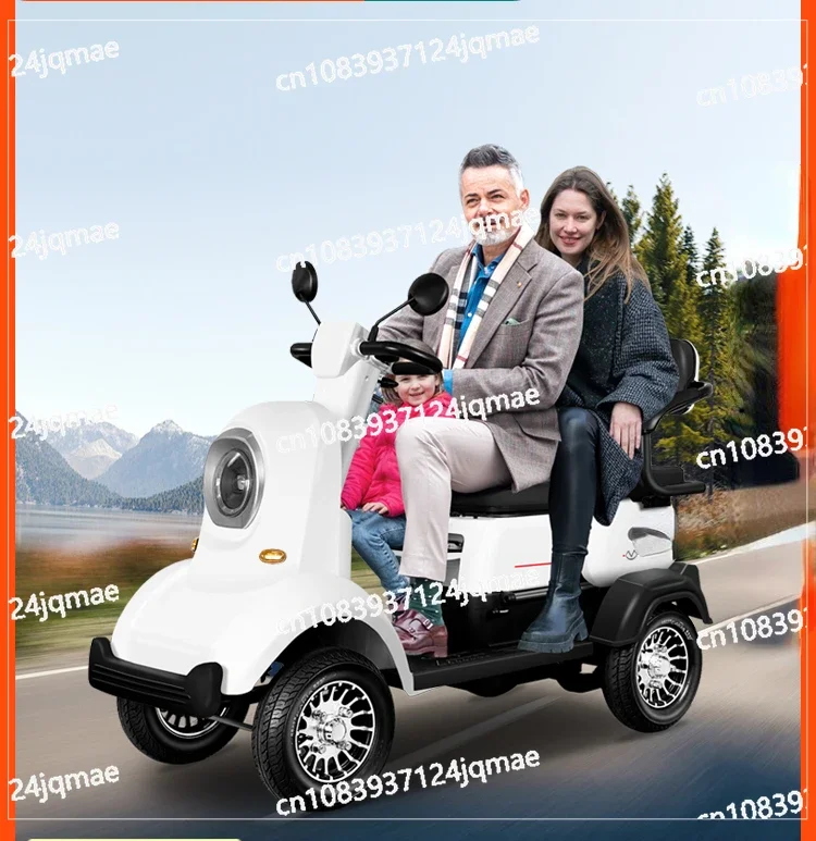 New High-end Intelligent Elderly Scooter, Four-wheeled Electric Vehicle, Special Household Power Battery Car for The Elderly